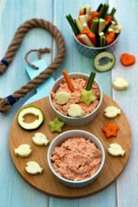 recette de rillettes de cabillaud et légumes croquants