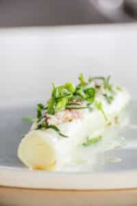 recette de barquette végétale poireaux, anguille fumée