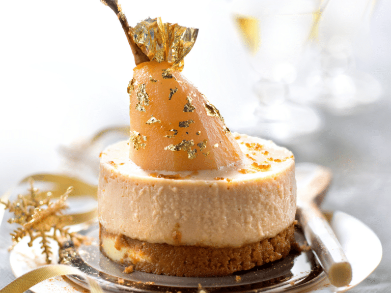 recette de bavarois aux spéculoos et poire pochée