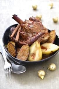 recette de souris d'agneau confite au miel et aux fruits