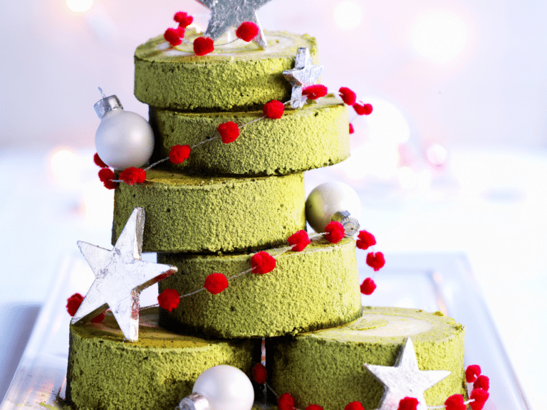 recette de bûche au thé matcha