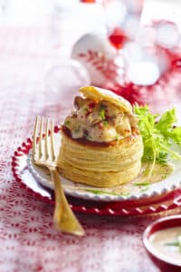 recette de vol-au-vent de noël aux saint-jacques et câpres