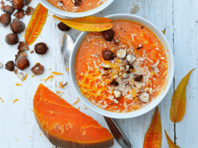 Velouté potimarron et mimolette